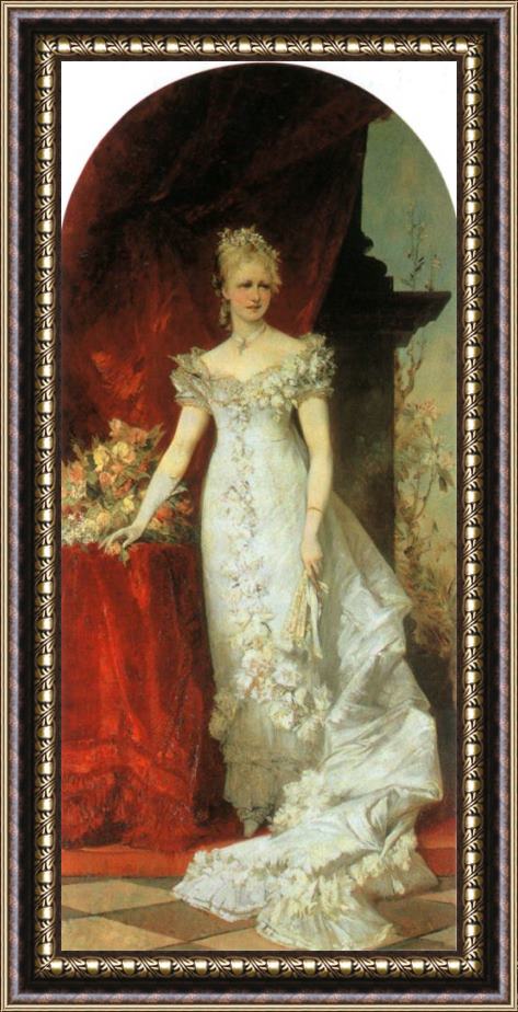 Hans Makart Crown Princess Stephanie Framed Painting