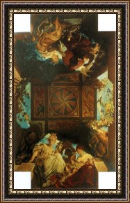 Around The Corner Framed Prints - The Four Corners of The World by Hans Makart