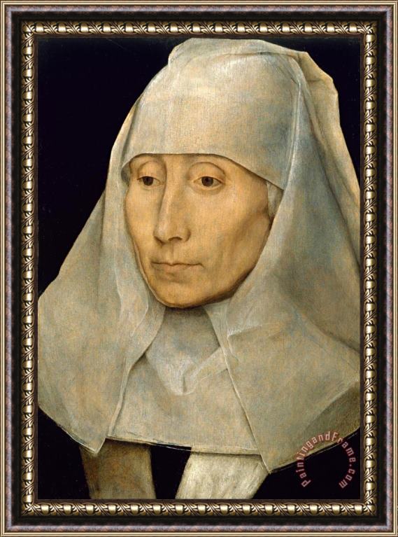 Hans Memling Portrait of an Old Woman Framed Painting