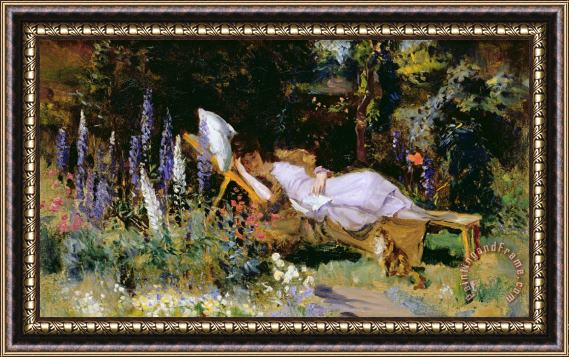 Harry Mitten Wilson An Afternoon Nap Framed Painting