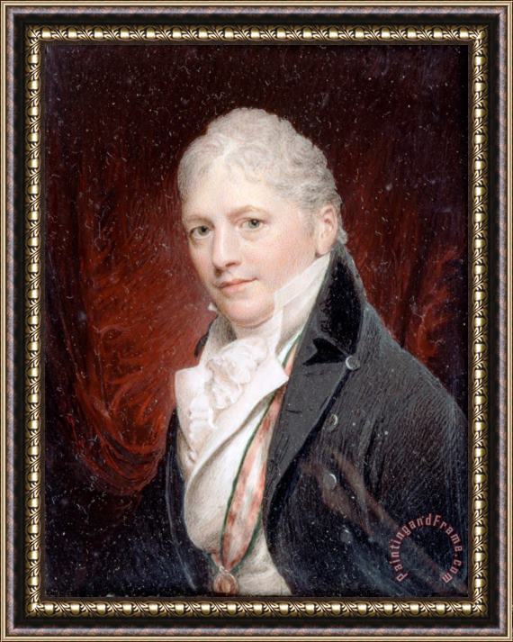 Hayter, Charles Miniature Portrait of Sir Peter Francis Bourgeois (after Beechey) Framed Print