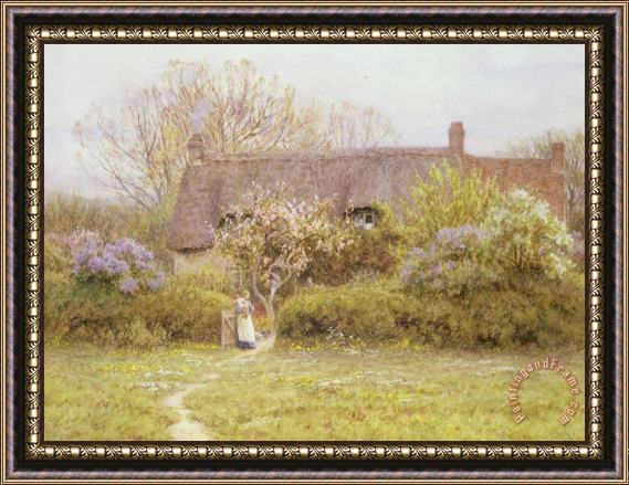 Helen Allingham Cottage Freshwater Isle of Wight Framed Painting