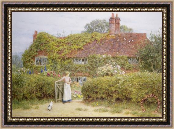 Helen Allingham Surrey Cottage Framed Print