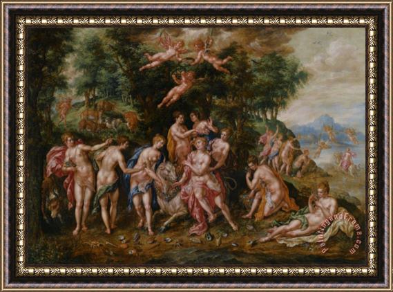 Hendrick De Clerck The Rape of Europa Framed Painting
