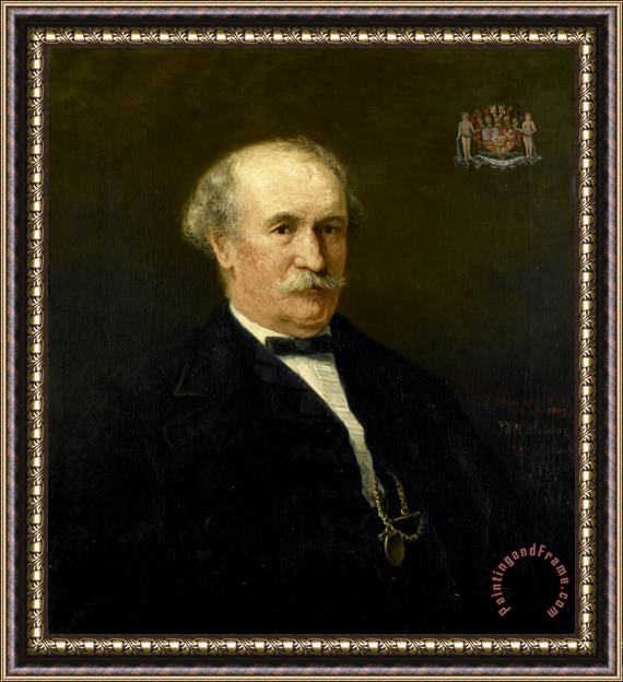 Hendrik Willem Mesdag Menno David Graaf Van Limburg Stirum (1807 91). Adjudant Des Konings, Luitenant Generaal Framed Painting
