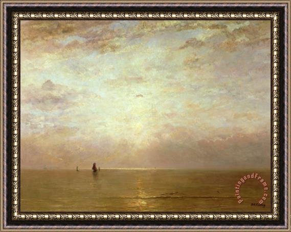 Hendrik William Mesdag Sunset Framed Painting