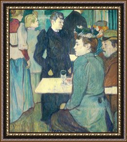 Around The Corner Framed Prints - A Corner Of The Moulin De La Galette by Henri de Toulouse-Lautrec