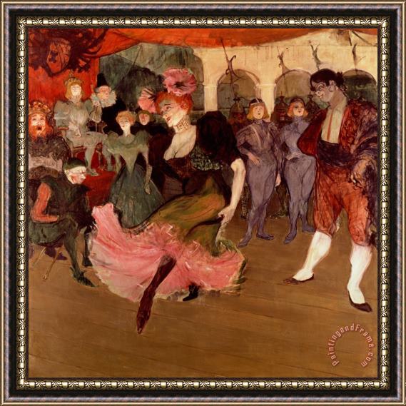 Henri de Toulouse-Lautrec Marcelle Lender dancing the Bolero in Chilperic Framed Painting