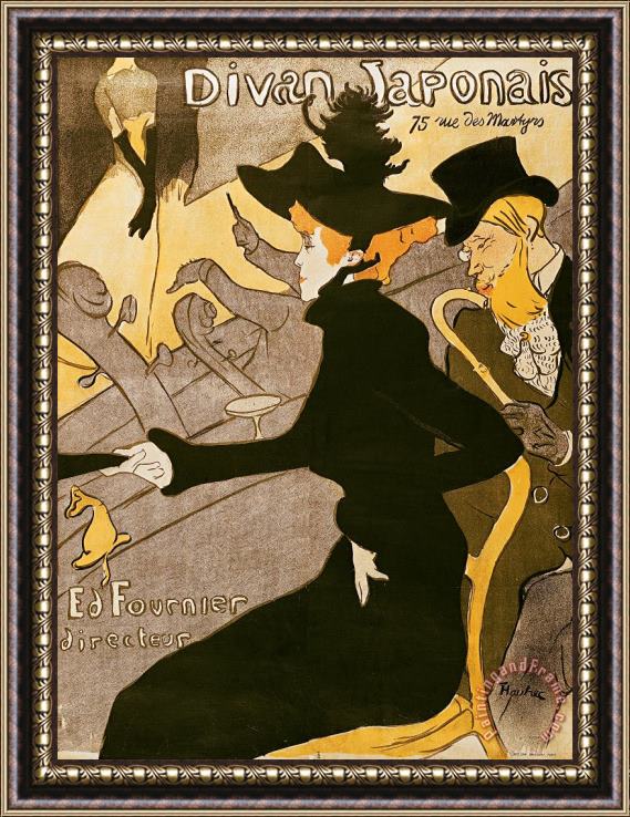 Henri de Toulouse-Lautrec Poster advertising Le Divan Japonais Framed Print