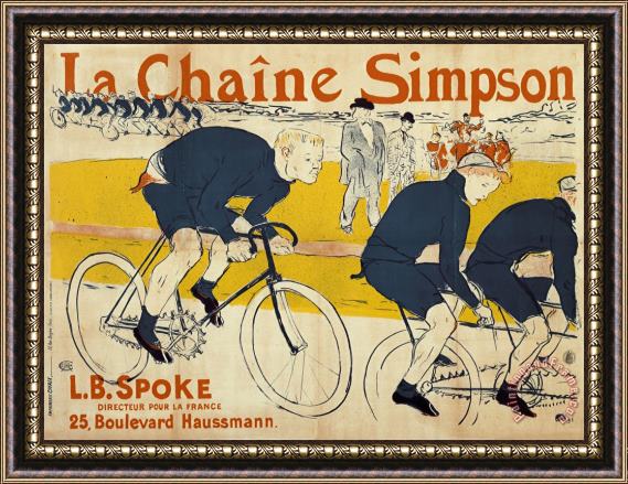 Henri de Toulouse-Lautrec The Simpson Chain Framed Painting