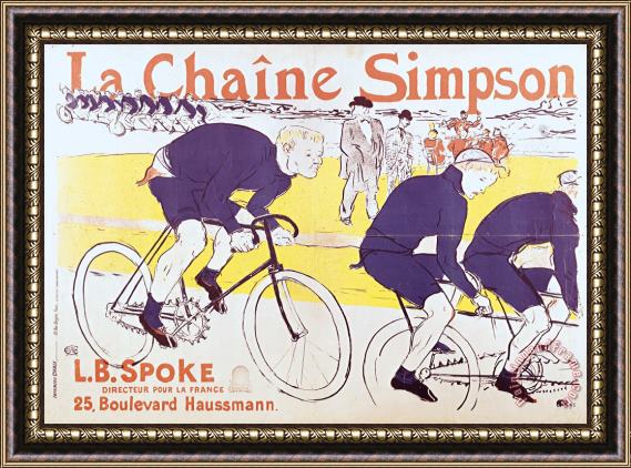 Henri de Toulouse-Lautrec The Simpson Chain Framed Painting