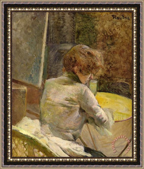 Henri de Toulouse-Lautrec Waiting At Grenelle Framed Painting