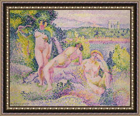 Henri-Edmond Cross Three Nudes Framed Painting