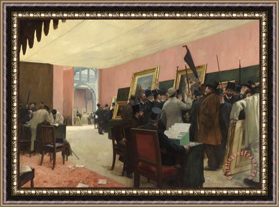 Henri Gervex A Session of The Painting Jury Framed Painting