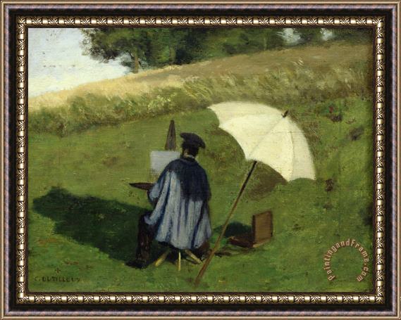 Henri Joseph Constant Dutilleux Desire Dubois Painting in the Open Air Framed Painting
