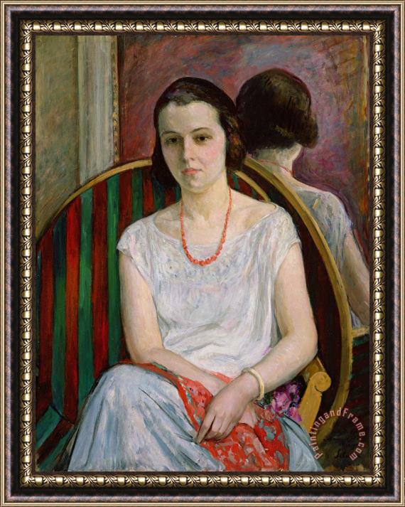 Henri Lebasque Portrait of a Woman Framed Painting