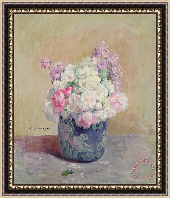 Henri Lebasque Vase Of Flowers Framed Painting