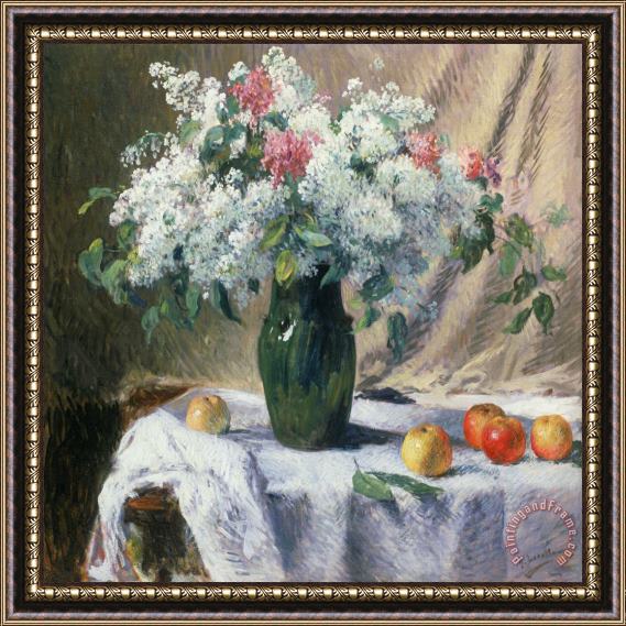 Henri Lerolle Vase Of Flowers Framed Painting