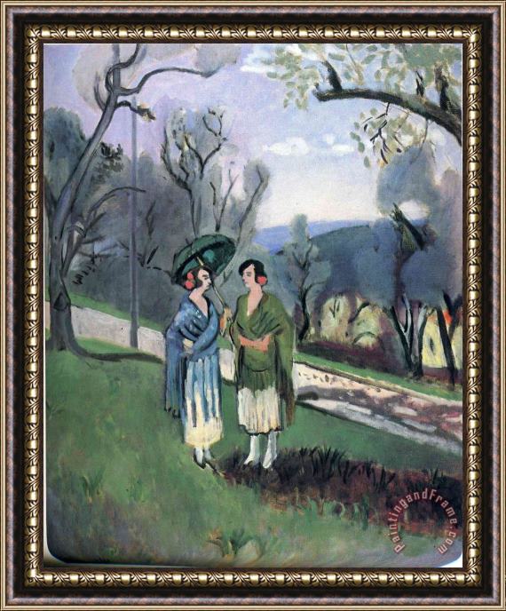 Henri Matisse Conversation Under The Olive Trees 1921 Framed Print