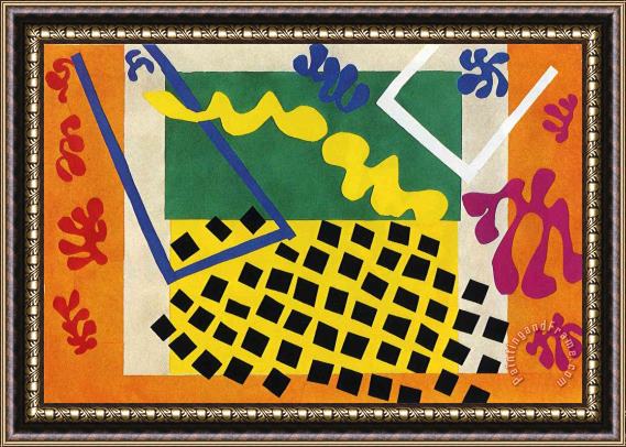 Henri Matisse Cut Outs 3 Framed Painting