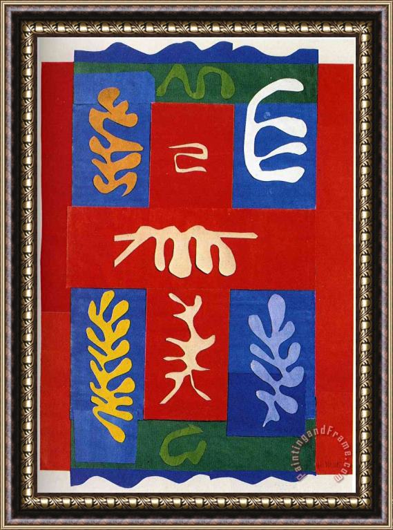 Henri Matisse Cut Outs 4 Framed Painting