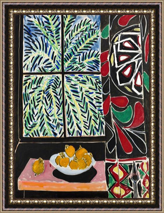 Henri Matisse Interior with Egyptian Curtain 1948 Framed Painting