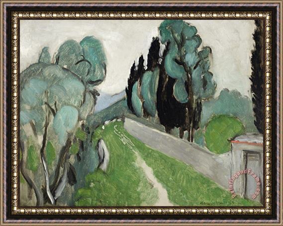 Henri Matisse Paysage Avec Cypres Et Oliviers Aux Environs De Nice Framed Painting
