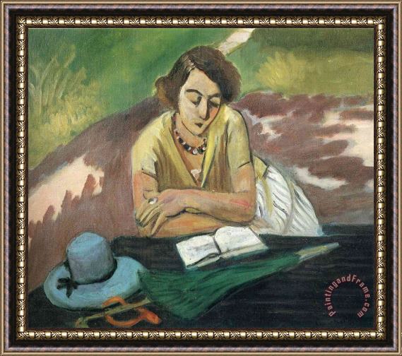 Henri Matisse Reading Woman with Parasol 1921 Framed Painting