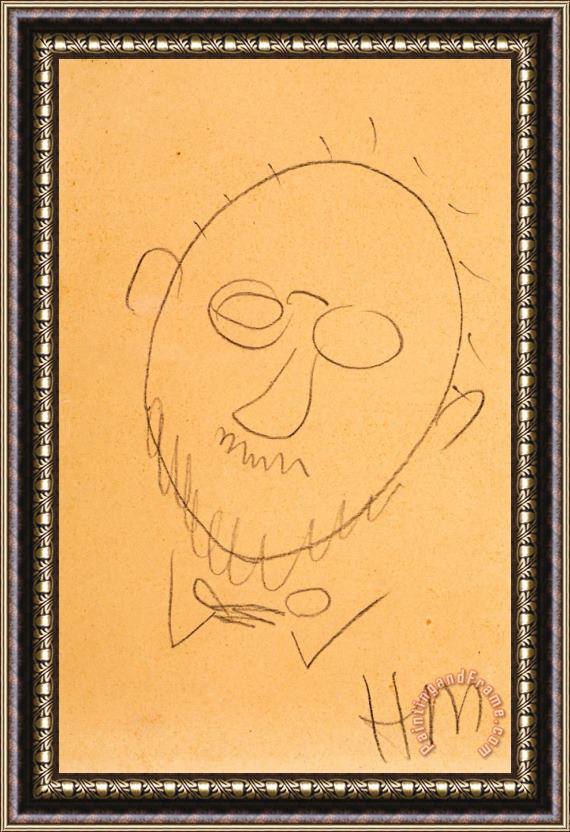 Henri Matisse Self Portrait Sketch, 1939 Framed Print