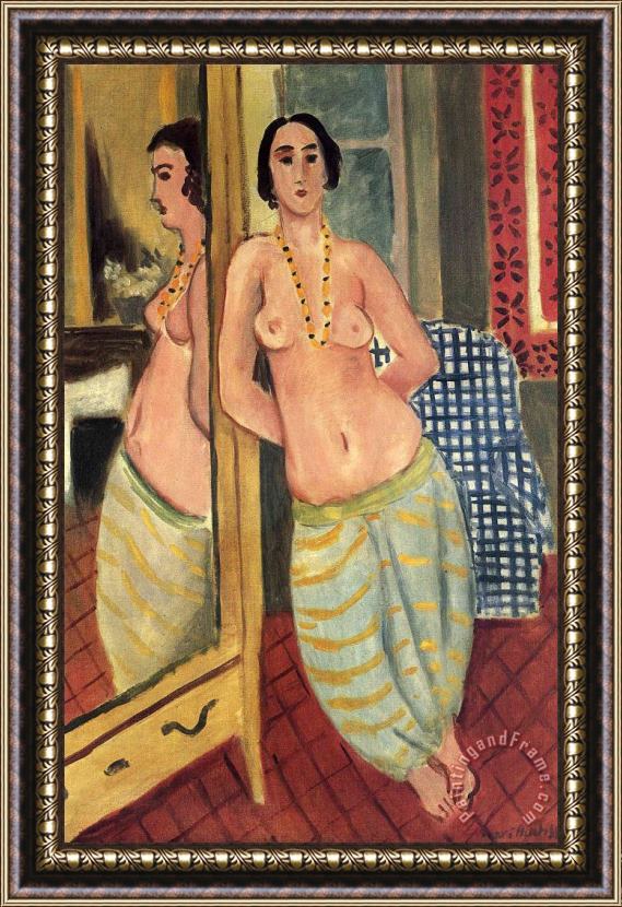 Henri Matisse Standing Odalisque Reflected in a Mirror 1923 Framed Painting