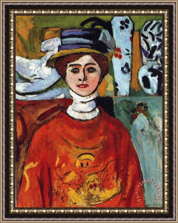 Henri Matisse The Girl with Green Eyes 1908 Framed Painting