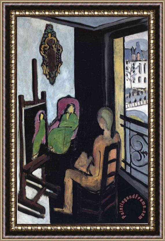 Henri Matisse The Painter And His Model 1917 Framed Painting