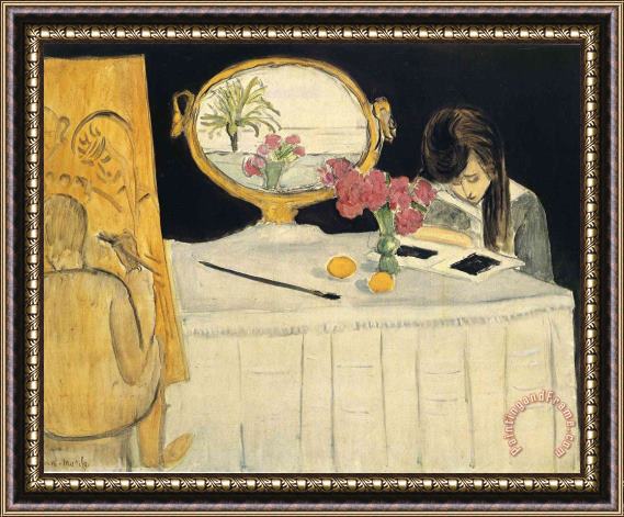 Henri Matisse The Painting Lesson 1919 Framed Painting