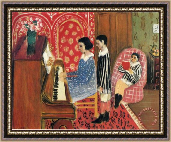 Henri Matisse The Piano Lesson Framed Painting
