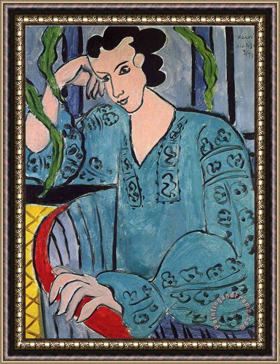 Henri Matisse The Romanian Green Bluse 1939 Framed Painting