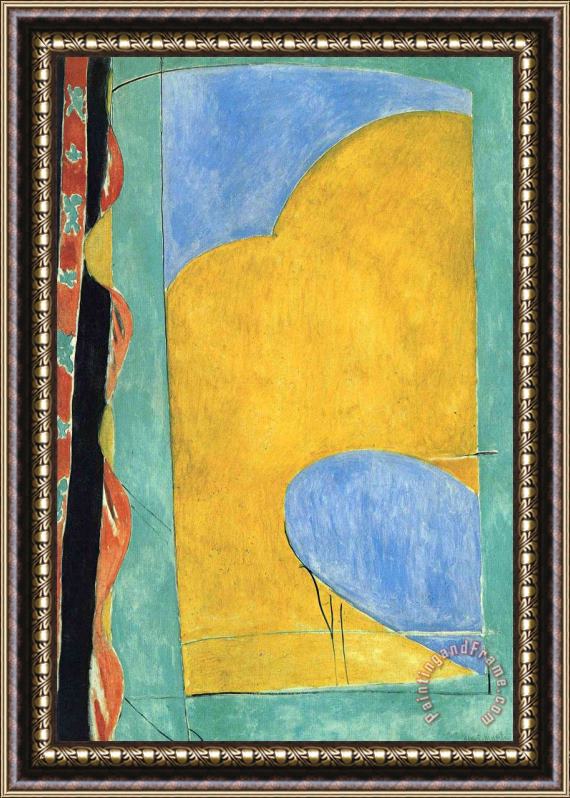 Henri Matisse The Yellow Curtain Framed Painting