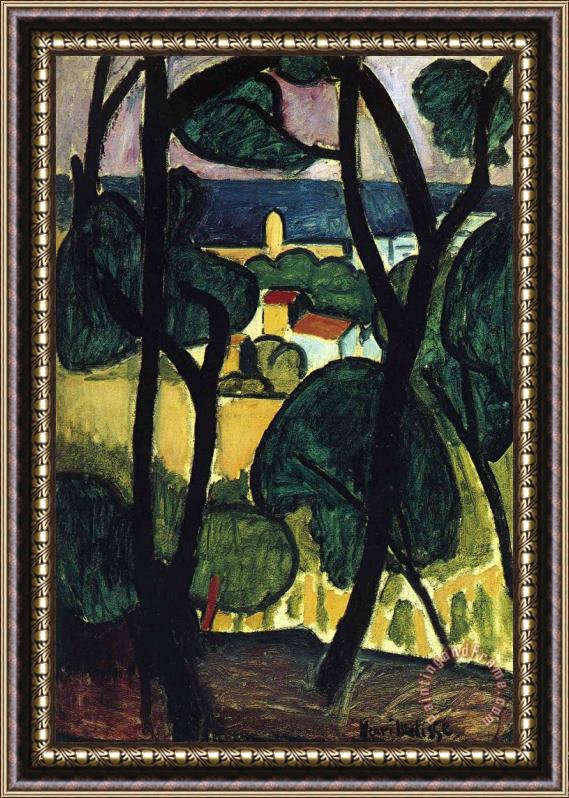 Henri Matisse View of Collioure Framed Painting