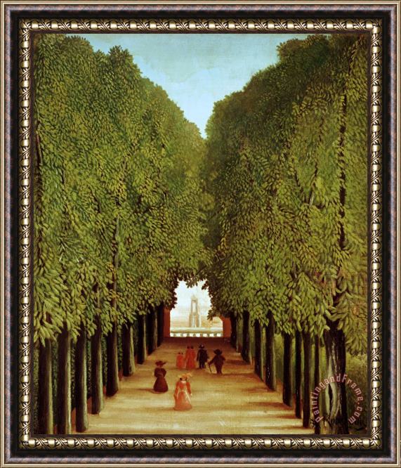 Henri Rousseau Alleyway in the Park Framed Painting