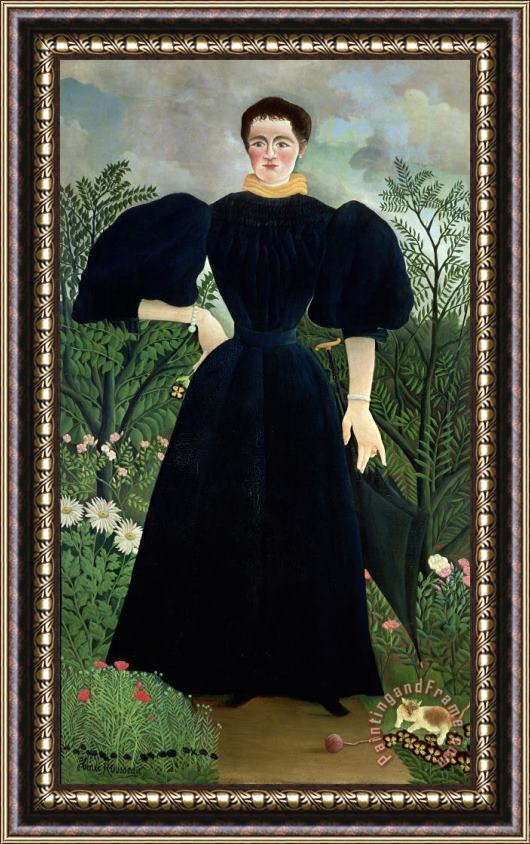 Henri Rousseau Portrait of a Woman Framed Print