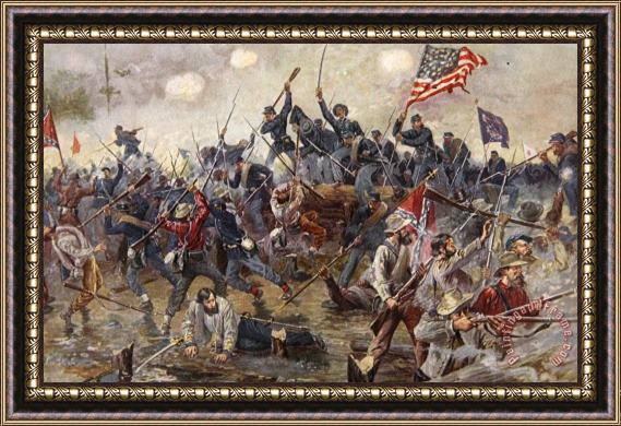 Henry Alexander Ogden The Battle of Spotsylvania Framed Painting