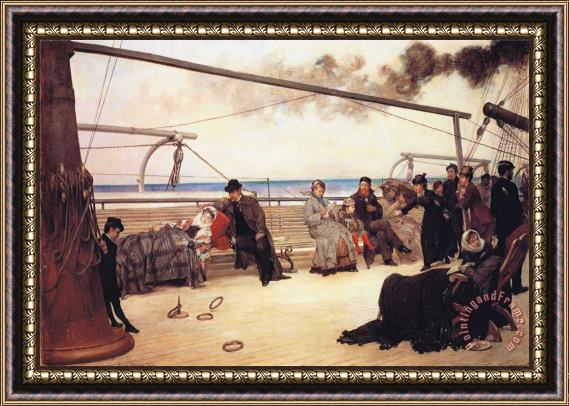 Henry Bacon On Shipboard Framed Painting