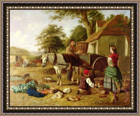 Henry Charles Bryant The Market Cart Framed Painting