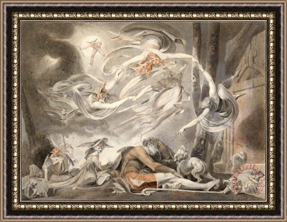 Henry Fuseli The Shepherd's Dream, 1786 Framed Painting