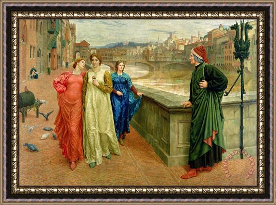 Henry Holiday Dante and Beatrice Framed Painting