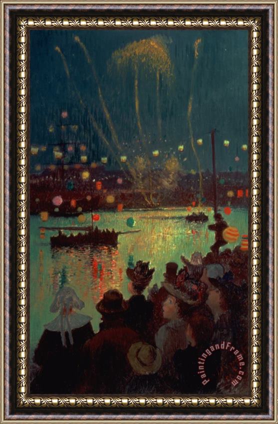 Henry Moret Bastille Day at Lorient Framed Print