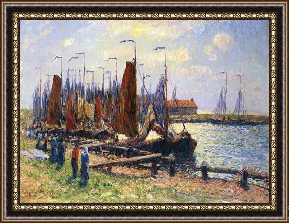 Henry Moret The Port of Volendam Framed Painting