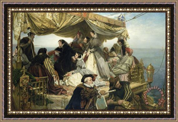 Henry Nelson O Neil Mary Stuart's Farewell to France Framed Print