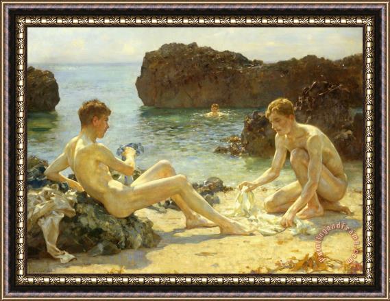 Henry Scott Tuke The Sun Bathers Framed Painting