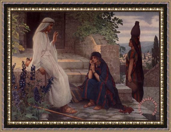 Herbert Gustave Schmalz Home of Bethany Framed Painting