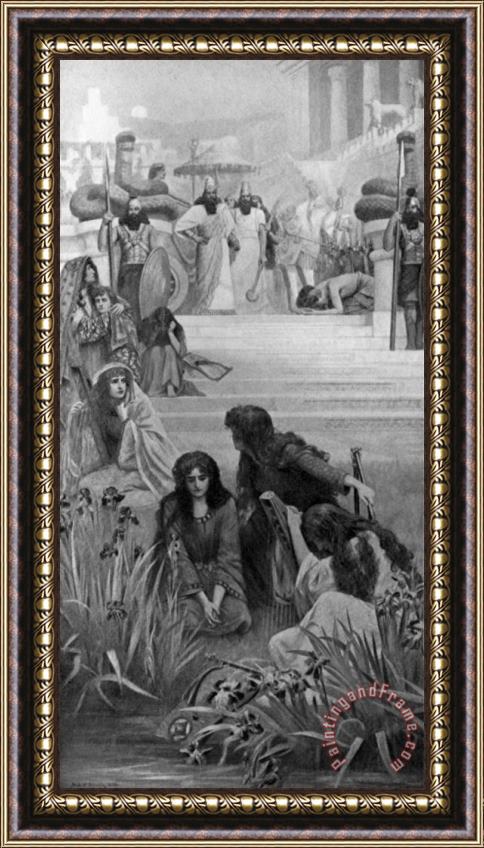 Herbert Gustave Schmalz The Daughters of Judah in Babylon Framed Print